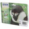 Epson Genuine T0895 - 4 Colour Multipack - Black, Cyan, Magenta, Yellow - (Monkey)