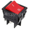 250 Red On/Off Rocker Switch 4 Tag