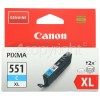 Canon Genuine CLI-551CXL High Capacity Cyan Ink Cartridge - 6444B001