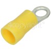 4mm Hole Ring Terminal - Yellow