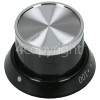 Beko BDI6C55K Hob Control Knob - Black / Chrome