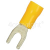 4mm Narrow Fork Terminal - Yellow