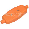 Wellco 10A 3 Pin Connector Rubberised - Orange