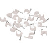 Wellco Pack Of 20 10mm Round Cable Clips - White