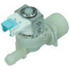 Bauknecht Cold Water Single Inlet Solenoid Valve : 180Deg, With Protected (push) Connector