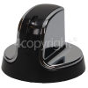 New World Hob Control Knob - Black / Chrome