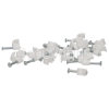Wellco Pack Of 20 4mm Round Cable Clips - White
