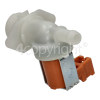 Hotpoint SCR61YS Hot Water Single Solenoid Inlet Valve : 180Deg. With Protected Tag Fitting & 12 Bore Outlet