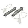 Bosch Neff Siemens Door Hinge Spring & Rope Repair Set : Spring Length 125mm / Rope Length 250mm ( White Ends, SPS Intec 4.4 ( 9000955647 )
