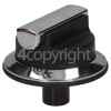 Rangemaster 91780 PROFESSIONAL PLUS 110 IND. BLACK Grill Control Knob - Black / Silver