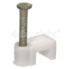 Wellco 4mm Flat Cable Clips - White