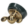 Creda Oven Control Knob - Dark Green & Brass