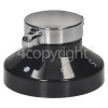 Belling Hotplate Control Knob - Black / Chrome