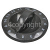 Hotpoint Wash Timer Knob - Graphite