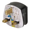 13A 3 Pin Black Rubber Plug