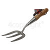 Rolson Stainless Steel Hand Fork With Ash Handle
