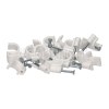 Wellco Pack Of 20 8mm Round Cable Clips - White
