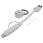 4ourhouse Approved part 1.0m Lightning & Micro USB Cable - White