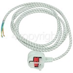 4ourhouse Approved part 2.5m Steam Iron Mains Cable - UK Plug