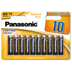 Genuine Panasonic AA Alkaline Power Batteries (Card Of 10)