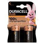 Genuine Duracell Plus Power +100% C Batteries (Pack Of 2)