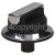 Rangemaster Grill Control Knob - Black / Silver