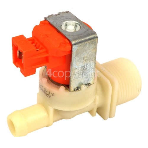 Indesit IDL 700 UK Cold Water Single Inlet Solenoid Valve : 180deg With Protected Tag Fitting & 14.5 Bore Outlet