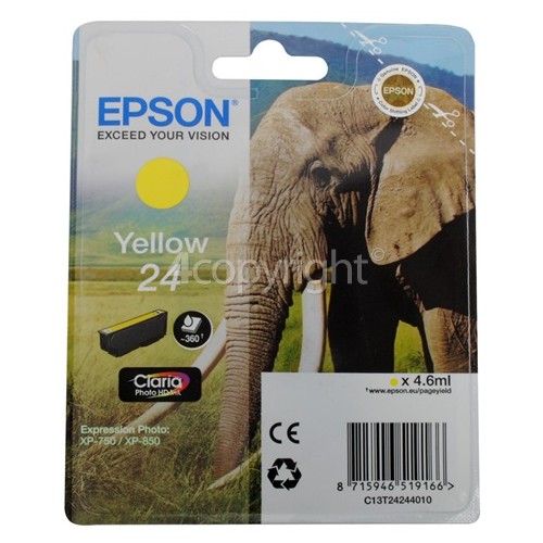 Epson Genuine Yellow 24 Claria Photo HD Ink Cartridge - T24244010