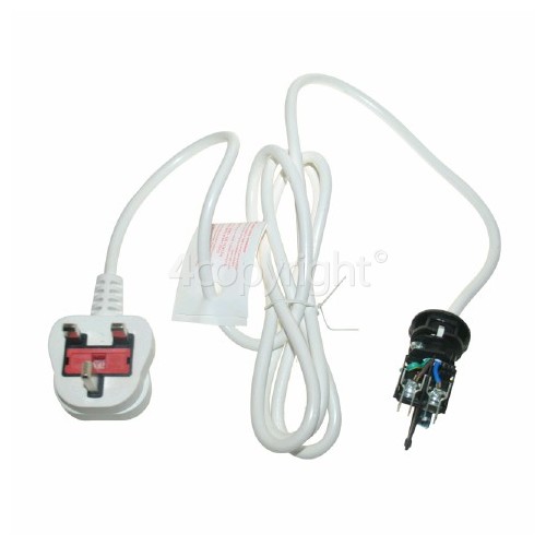 Rangemaster 8471 110 Auto NG Cranberry/Brass Moulded Plug & Mains Inlet - 3AMP