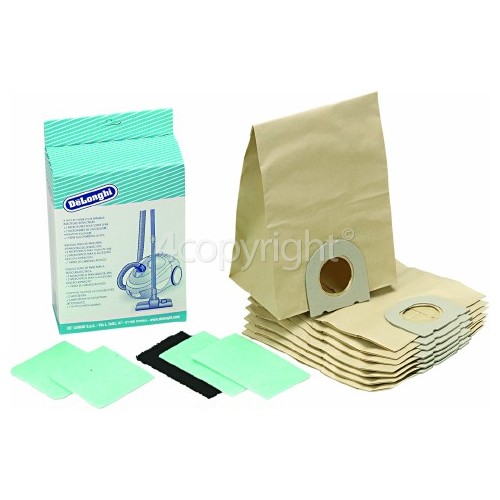Delonghi Paper Bags & Microfilters (Pack Of 10)