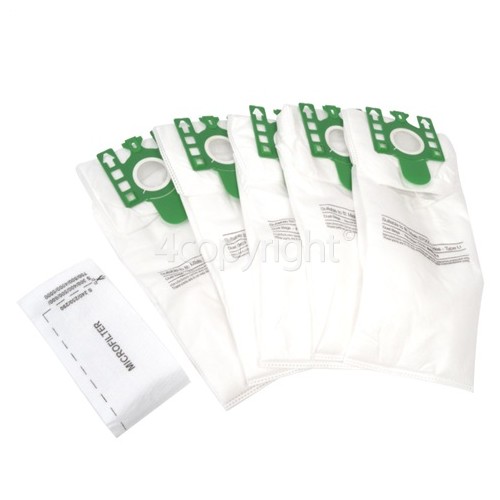 High Quality Compatible Replacement 3D Type U Dust Bag (Pack Of 5 With 1 Cut To Size Filter) - BAG311