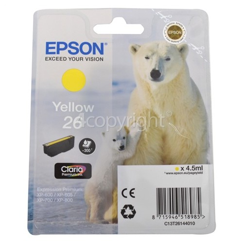 Epson Genuine T2614 Yellow Ink Cartridge