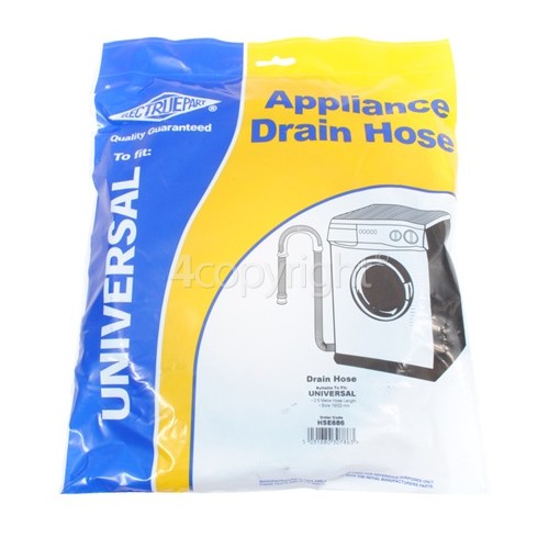 Zanussi ZWG1120M Universal 2.5m Drain Hose With Straight Ends 19mm & 22mm Internal Dia's.