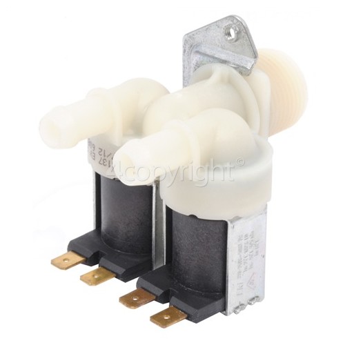 Gorenje Cold Water Double Solenoid Inlet Valve : 180Deg. 12 Bore Outlets