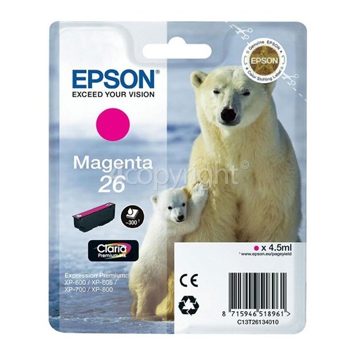 Epson Genuine T2613 Magenta Ink Cartridge