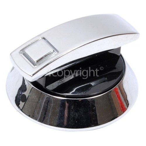Rangemaster 7142 Tecnik 110 Ceramic Black Warmer Plate Knob - Chrome