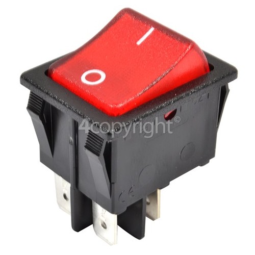 Numatic Red On/Off Rocker Switch : 4Tag