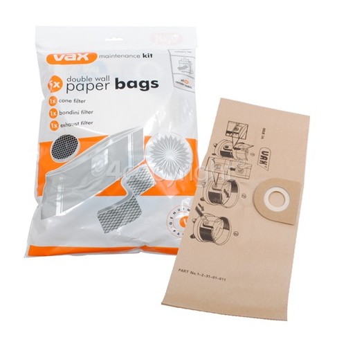 Vax 6131 Paper Bag & Filter Kit (Pack Of 5)