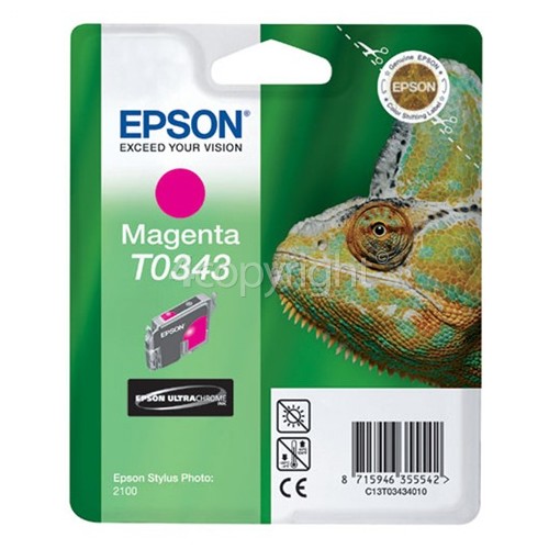 Epson Genuine T0343 Magenta Ink Cartridge