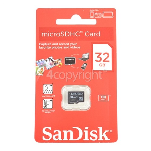 Sandisk 32gb Micro Sd Memory Card Spares Parts Accessories For Your Household Appliances 4ourhouse Co Uk