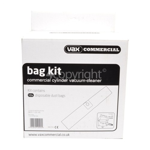 Vax Commercial High Filtration Dust Bags (Pack Of 10)