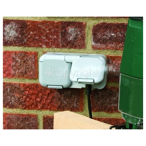 Time Guard Double Gang Outdoor Socket