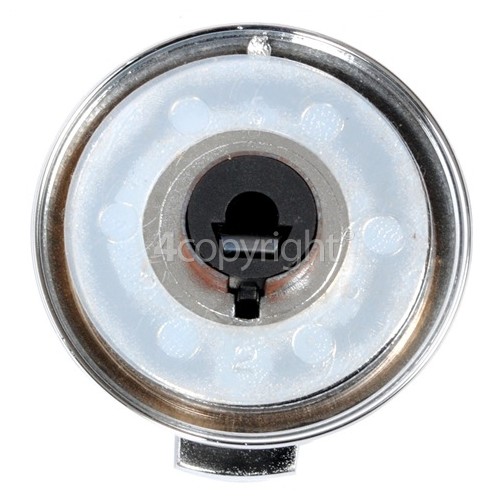 Rangemaster 7142 Tecnik 110 Ceramic Black Warmer Plate Knob - Chrome