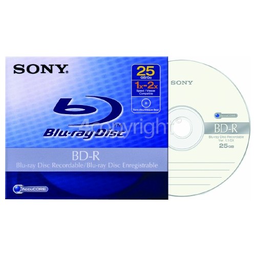 Sony Blu-Ray BD-R Recordable Disc 25GB