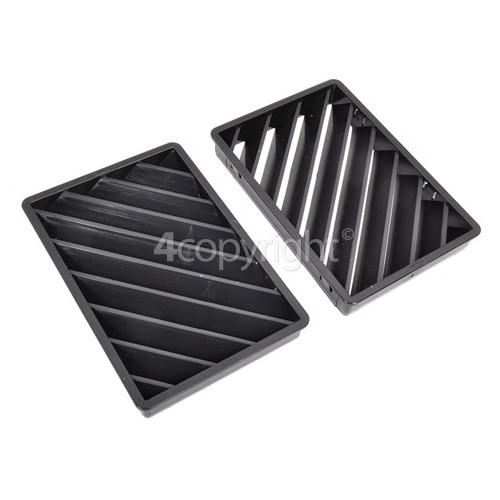 Rangemaster 6306 CH120 Electric black/brass badge and rail from serial number 100001 Right Hand Outer Grill