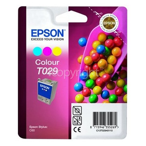 Epson C61 Genuine T029 Colour Ink Cartridge