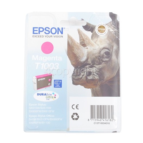 Epson Genuine T1003 Magenta Ink Cartridge