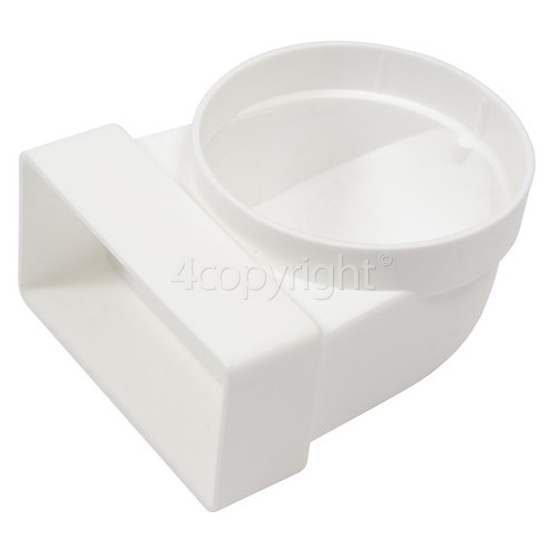 Female Elbow Bend Vent Ducting: 90 Deg - 110mm X 54mm