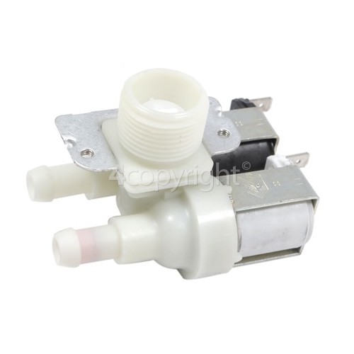 Whirlpool Cold Water Double Solenoid Inlet Valve : 90Deg. With 12 Bore Outlets