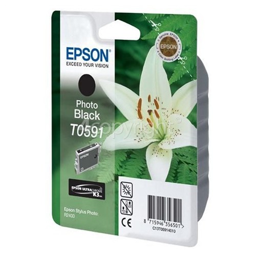 Epson Genuine T0591 Photo Black Ink Cartridge